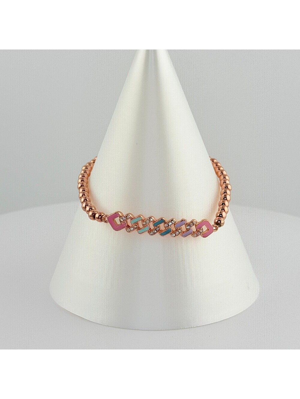 Bomb Party Single Stack Bracelet - on Rose Gold #13